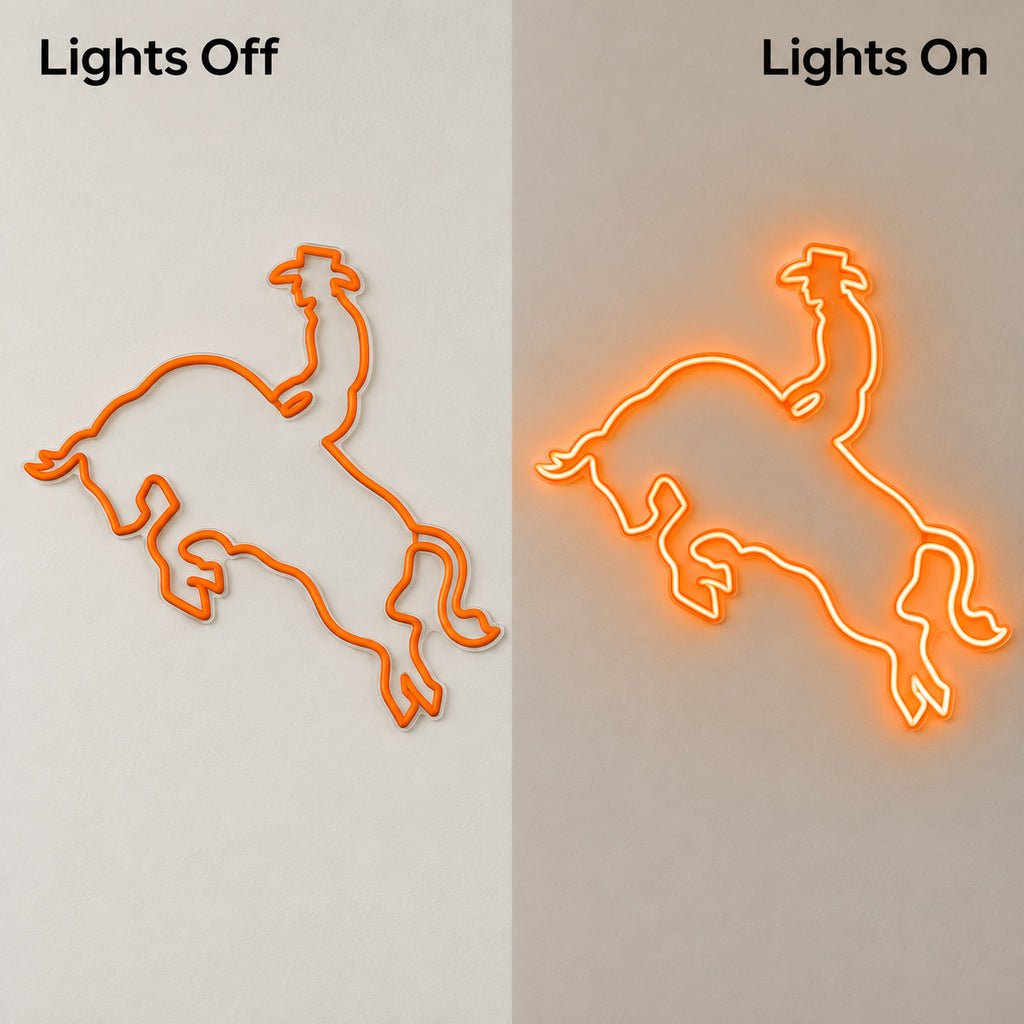 Western Bull Rider LED Neon Sign - Shineneon