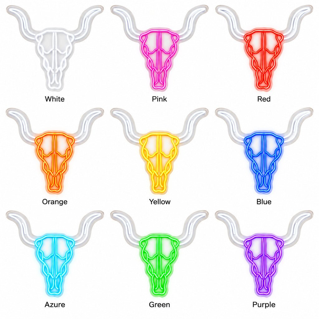 Western Bull Skull LED Neon Sign - Shineneon