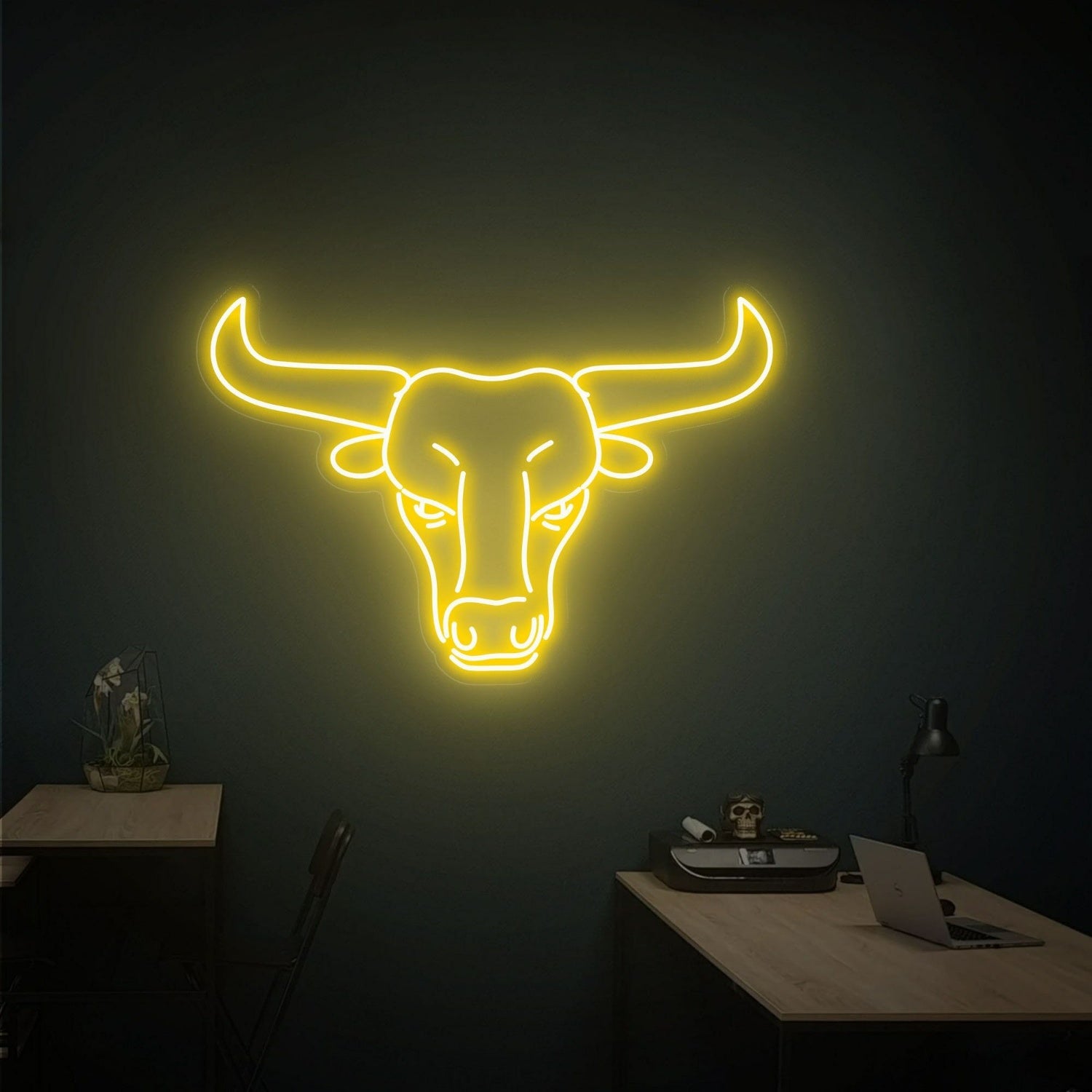 Western Glow To Your Space Bull Head Led Neon | Shineneon