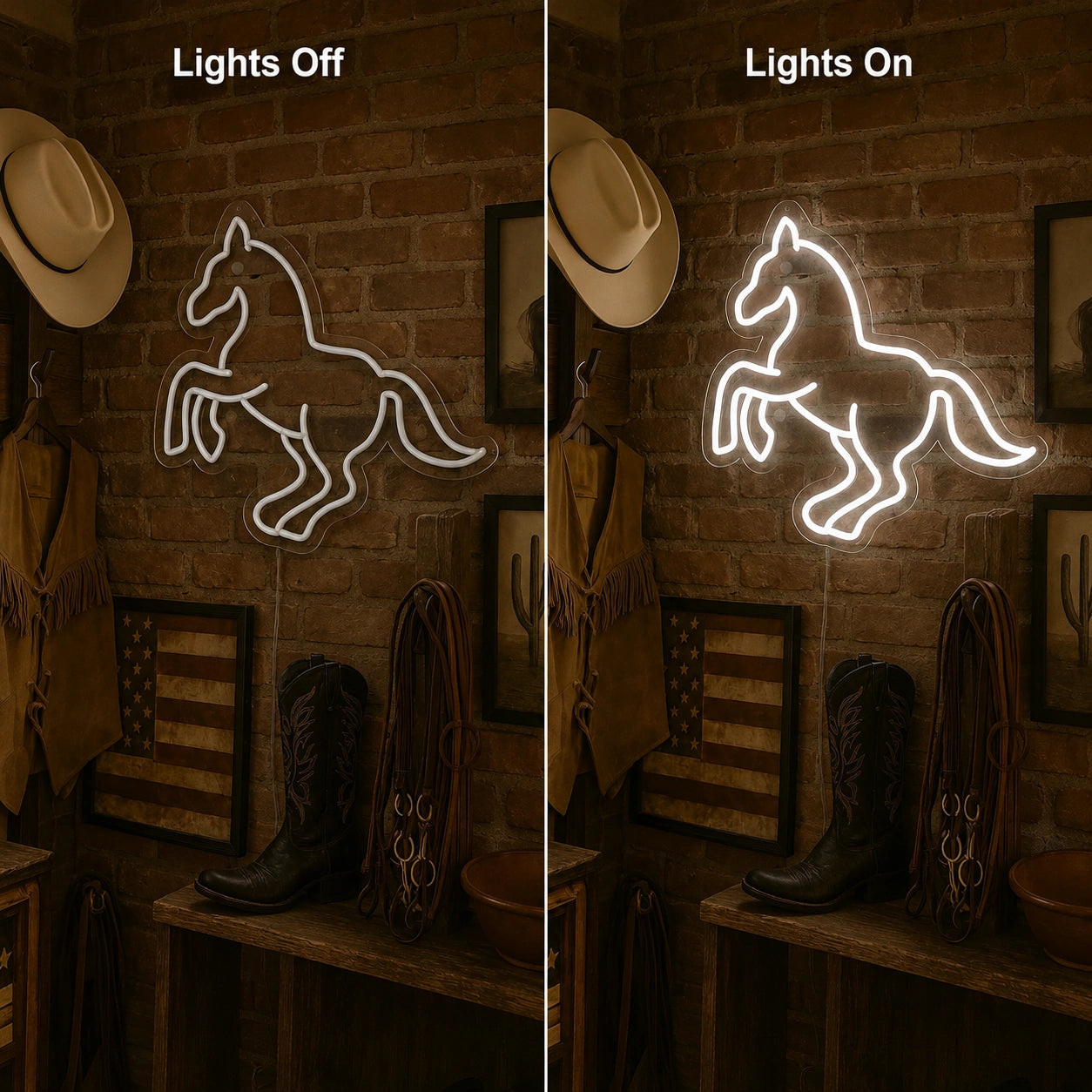 Western Horse LED Neon Sign main product image