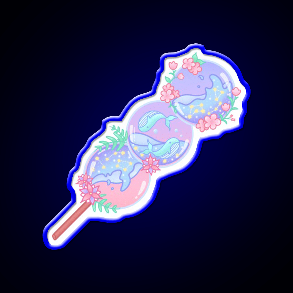 Whale Dango Snack Food Led Neon Sign Rgb Color - Shineneon