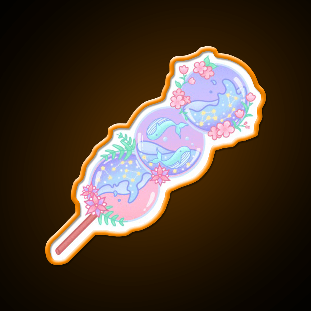 Whale Dango Snack Food Led Neon Sign Rgb Color - Shineneon