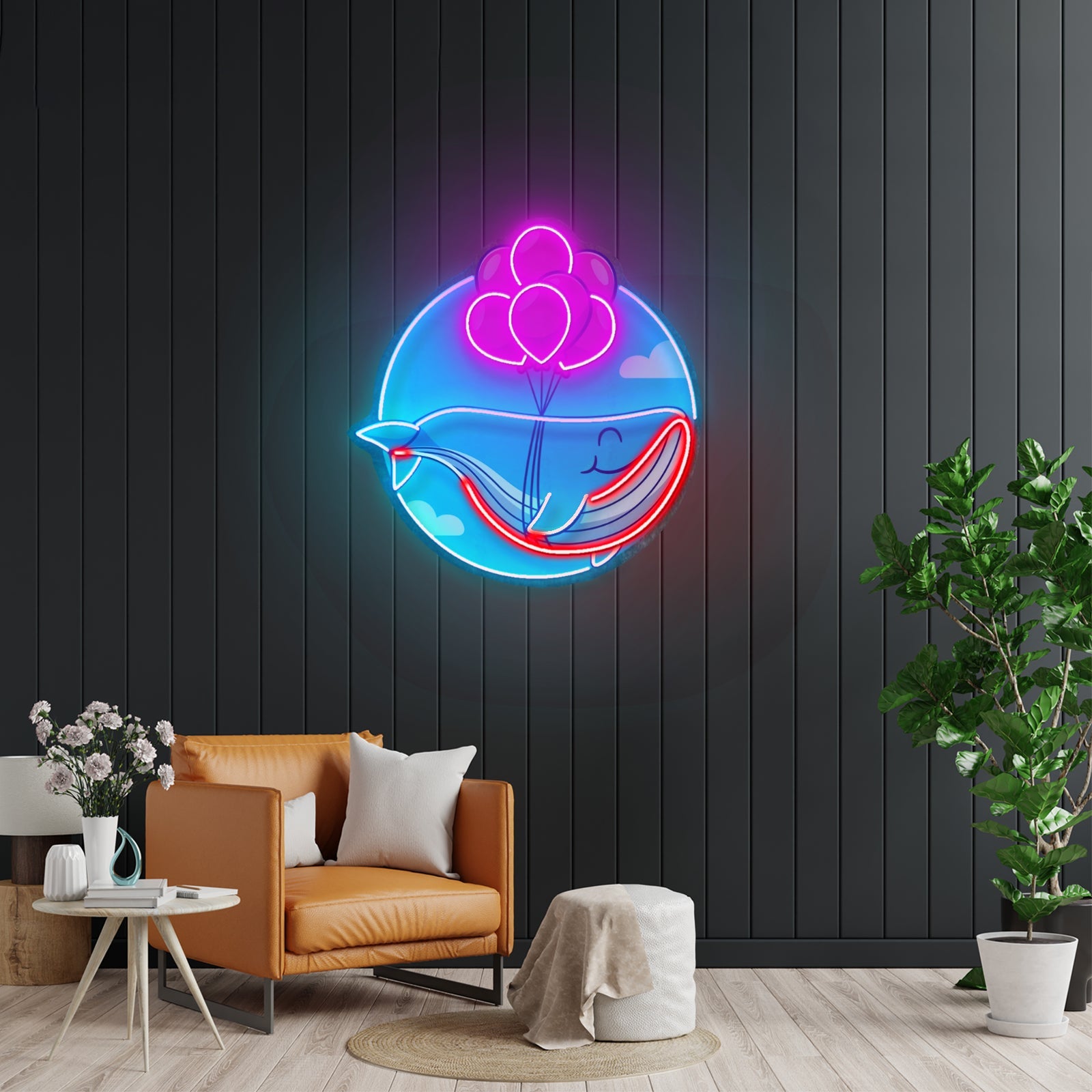 Whale On Mountain Top Led Neon Sign Light Custom Led Signs - Shineneon