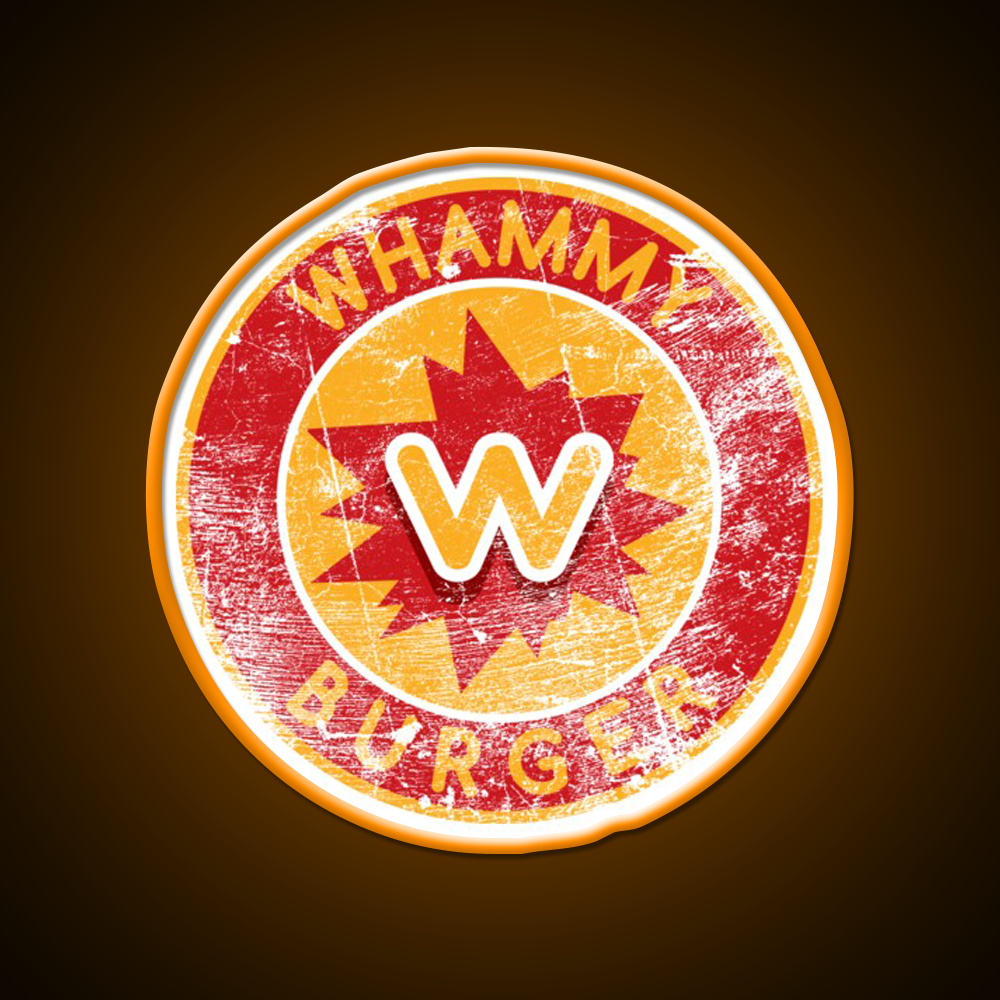 Whammy Burger Falling Down Fast Food Led Neon Sign For Burger Place Rgb Color