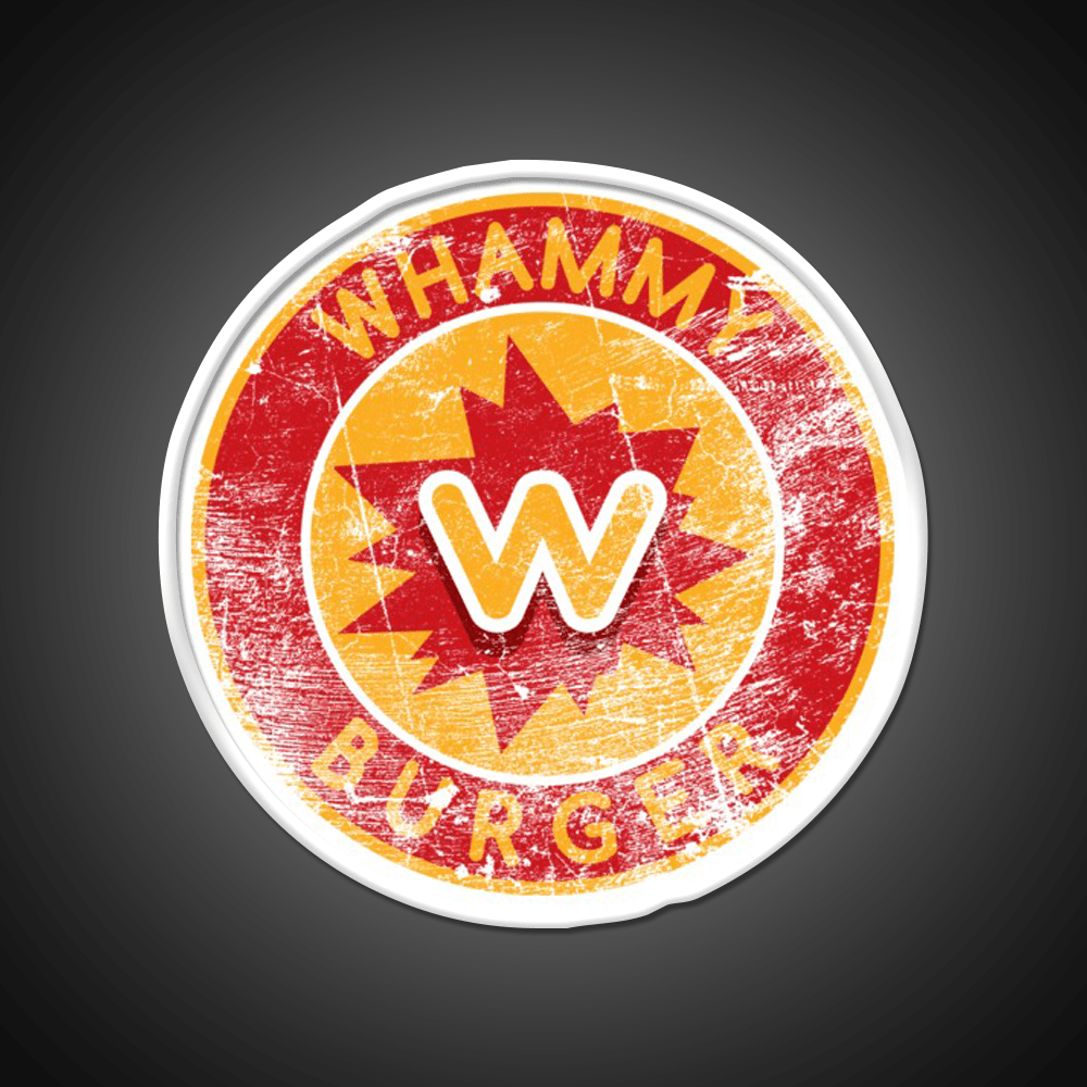 Whammy Burger Falling Down Fast Food Led Neon Sign For Burger Place Rgb Color - Shineneon
