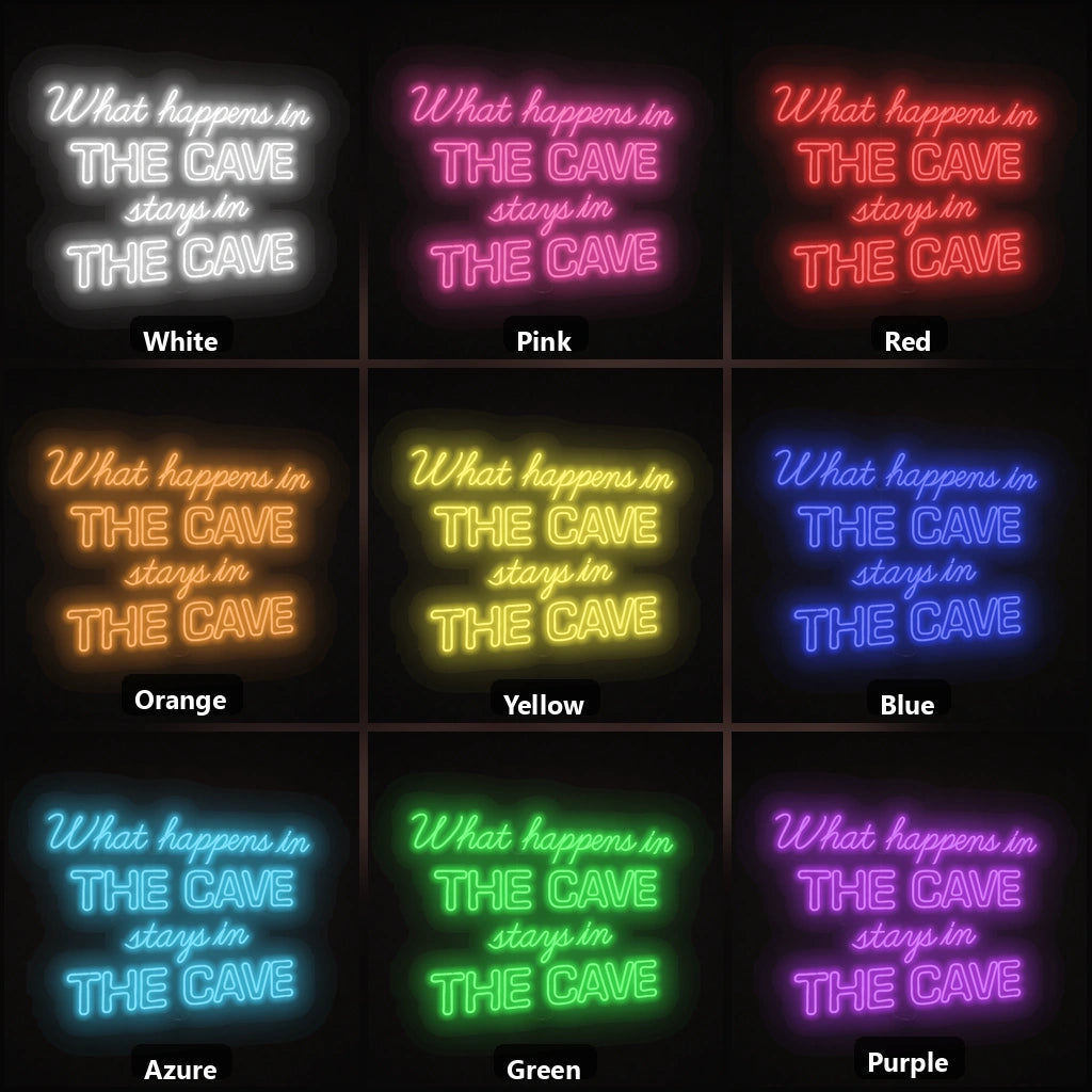 What Happens LED Neon Sign Garage Man Cave Neon Sign color grid