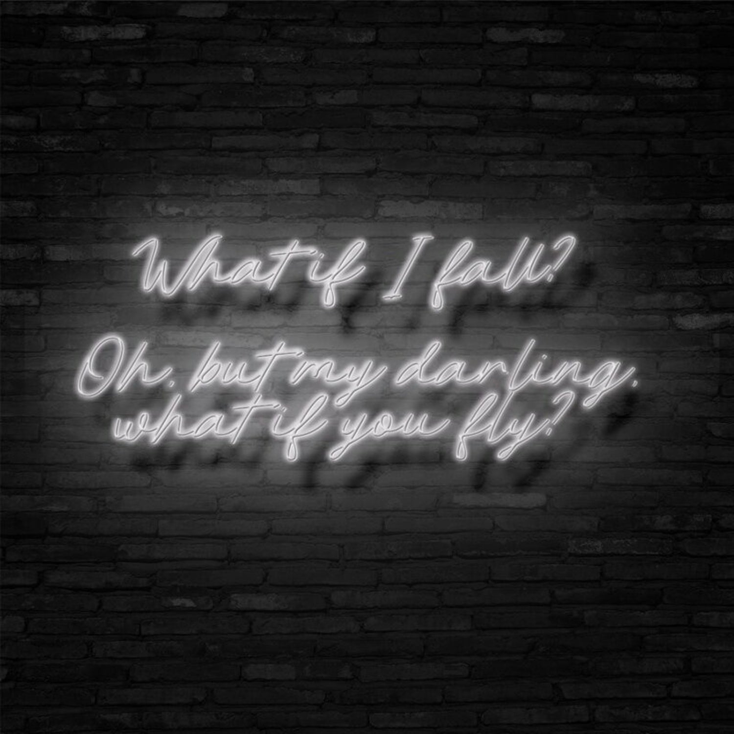 What If I Fall Led Neon Sign - Shineneon