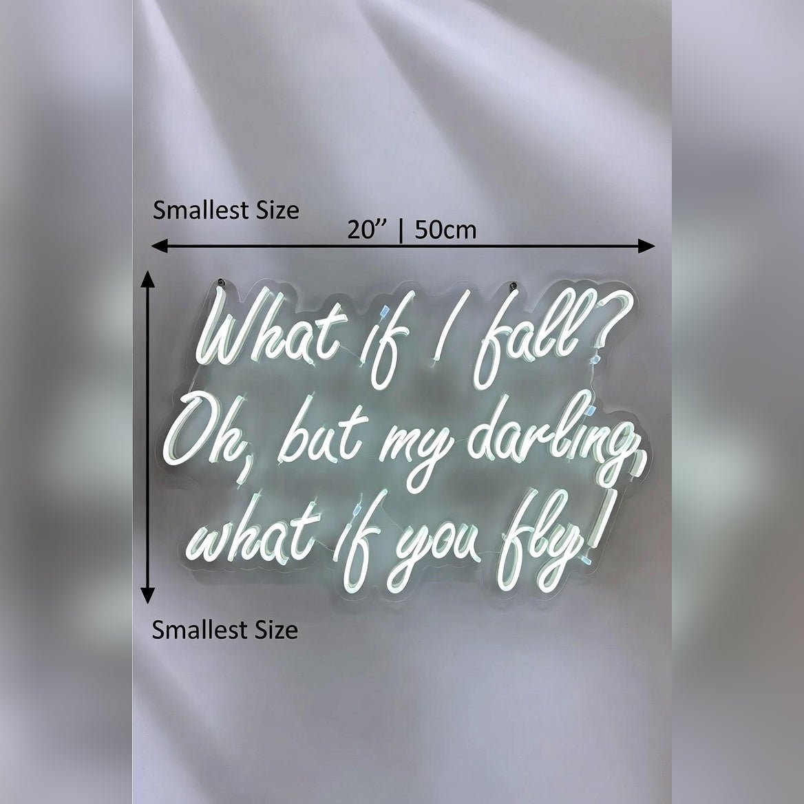 What If I Fall Oh But My Darling What If You Fly LED Neon Sign - Shineneon