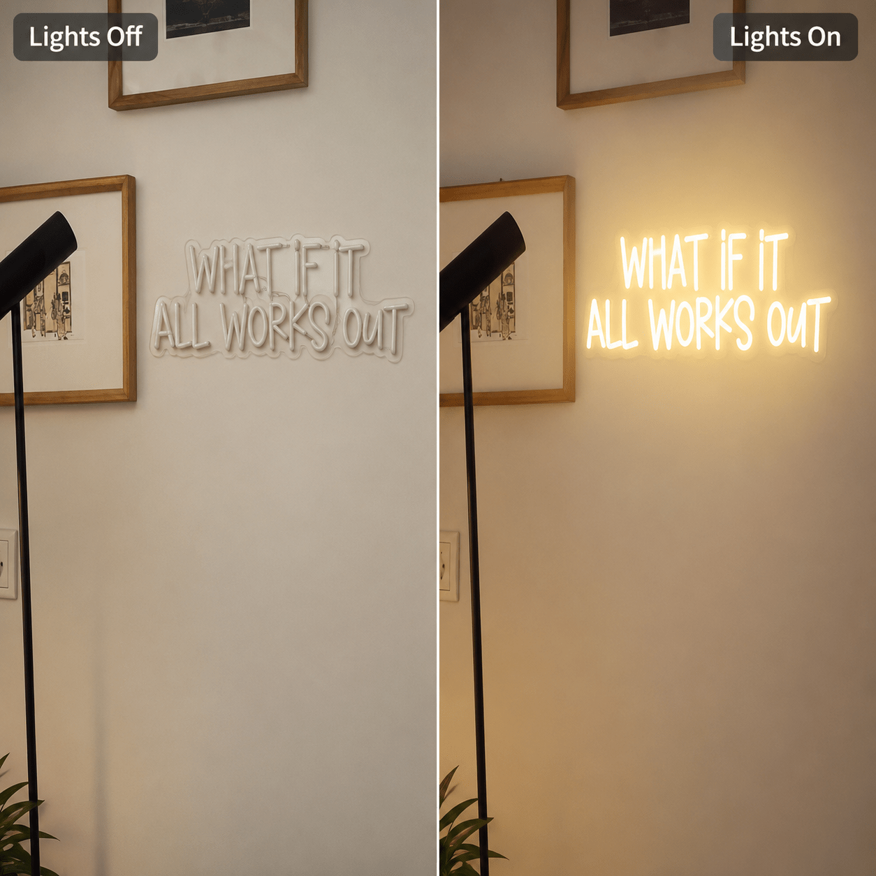 What If It All Works Out LED Neon Sign Home Wall Art - Shineneon