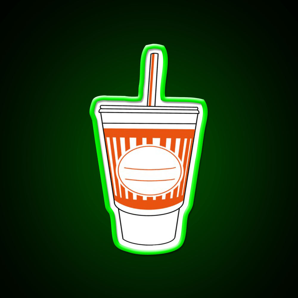 Whataburger Cup Fast Food Led Neon Sign For Burger Place Rgb Color - Shineneon