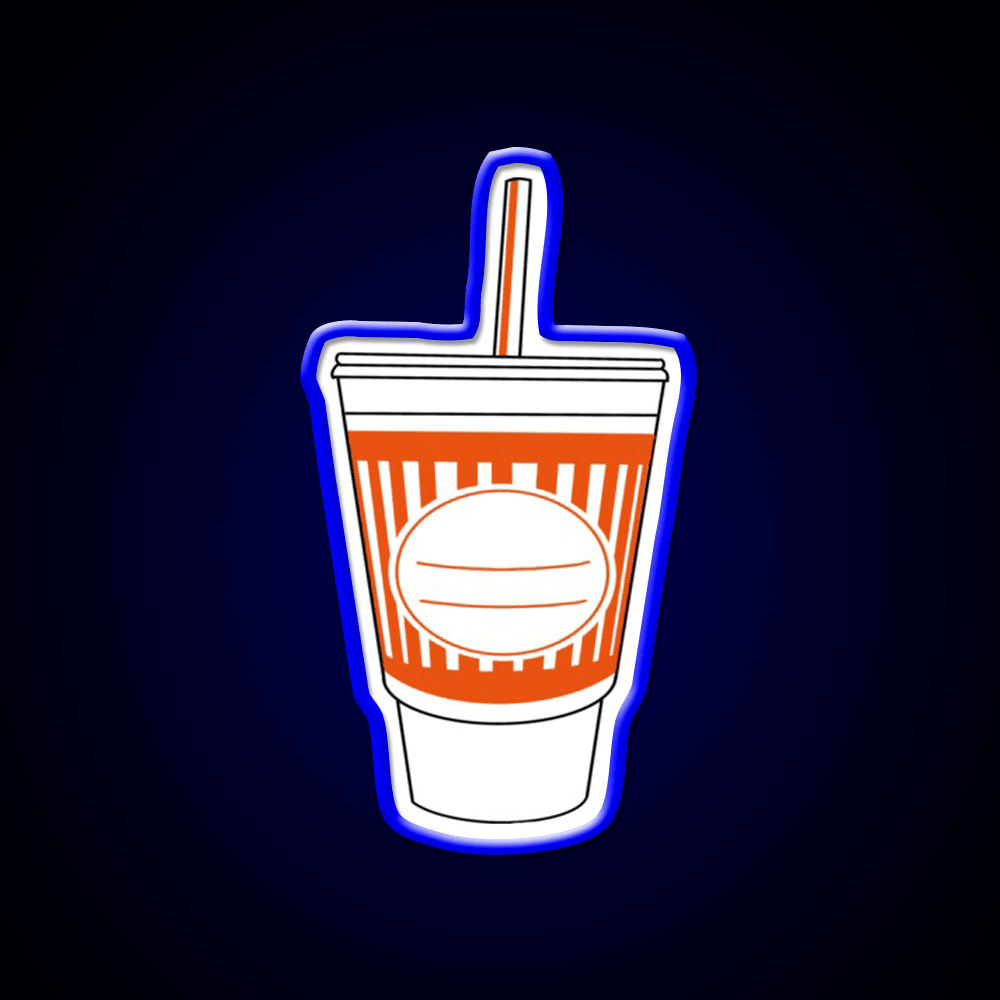 Whataburger Cup Fast Food Led Neon Sign For Burger Place Rgb Color - Shineneon