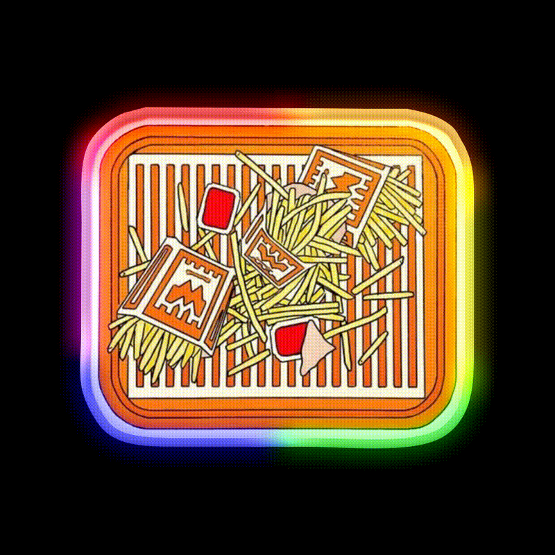 Whataburger Fries Fast Food Led Neon Sign For Burger Place Rgb Color