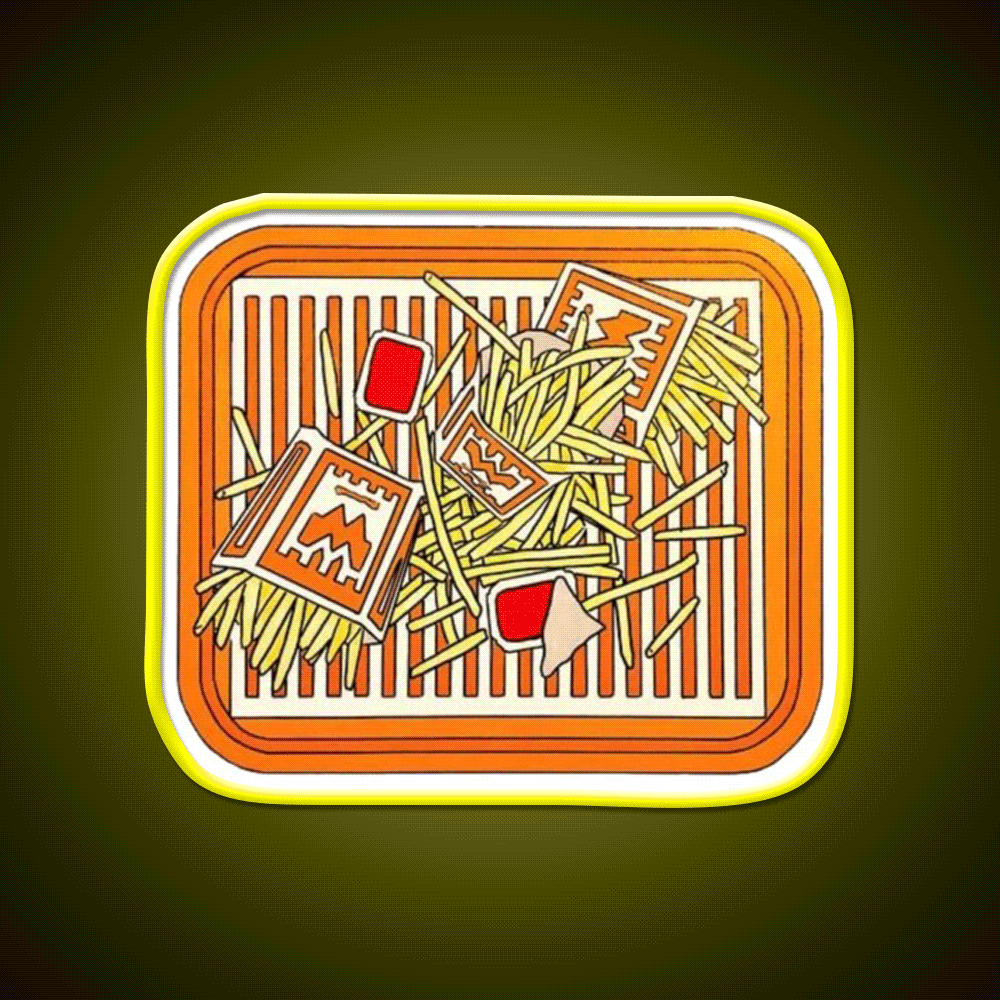 Whataburger Fries Fast Food Led Neon Sign For Burger Place Rgb Color