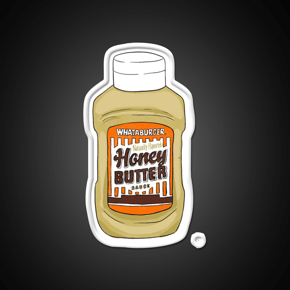 Whataburger Honey Butter Sauce Fast Food Led Neon Sign For Burger Place Rgb Color - Shineneon