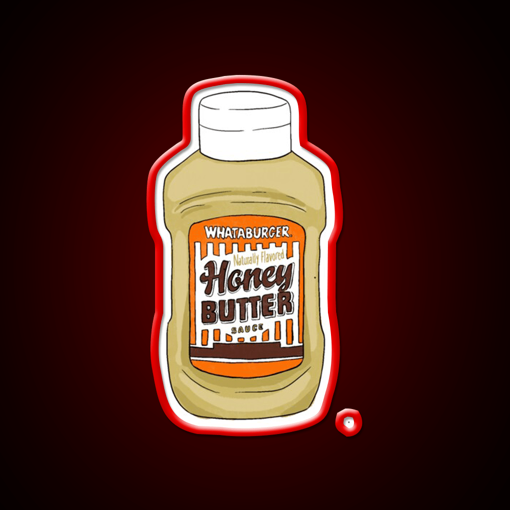 Whataburger Honey Butter Sauce Fast Food Led Neon Sign For Burger Place Rgb Color - Shineneon