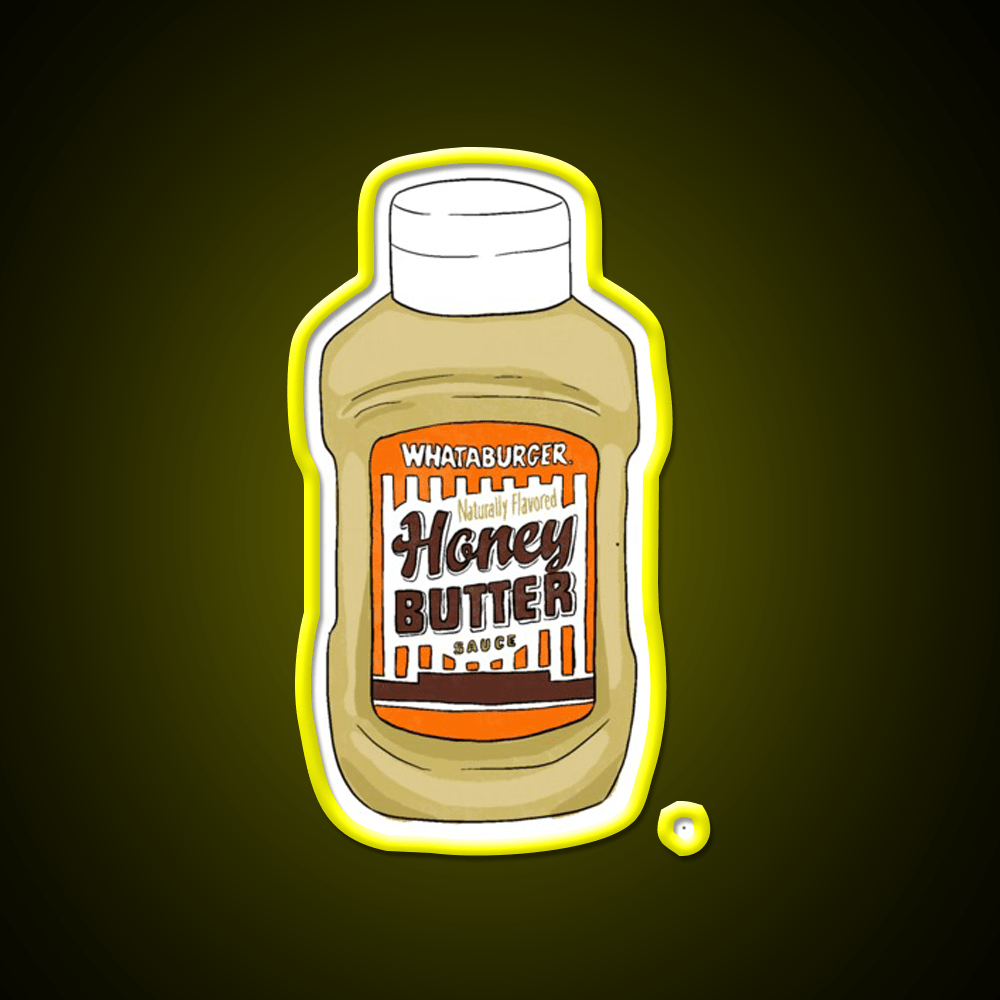 Whataburger Honey Butter Sauce Fast Food Led Neon Sign For Burger Place Rgb Color - Shineneon
