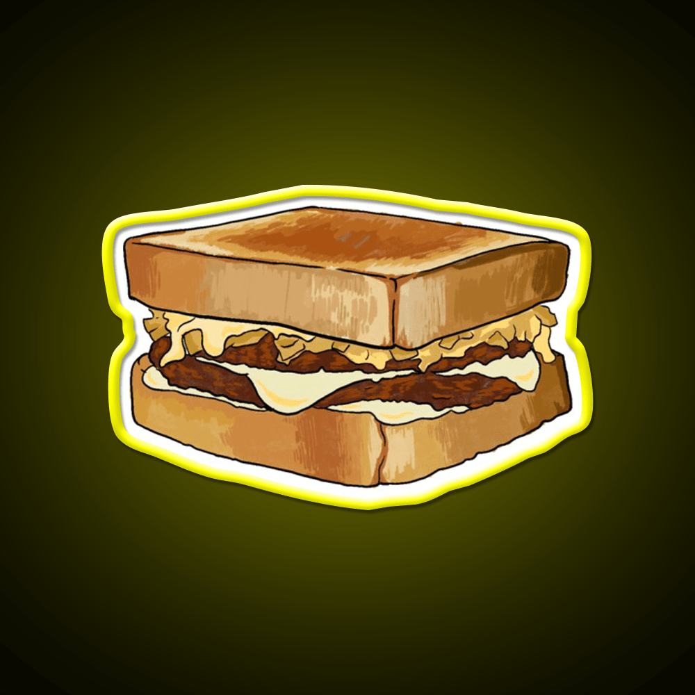 Whataburger Patty Melt Fast Food Led Neon Sign For Burger Place Rgb Color - Shineneon