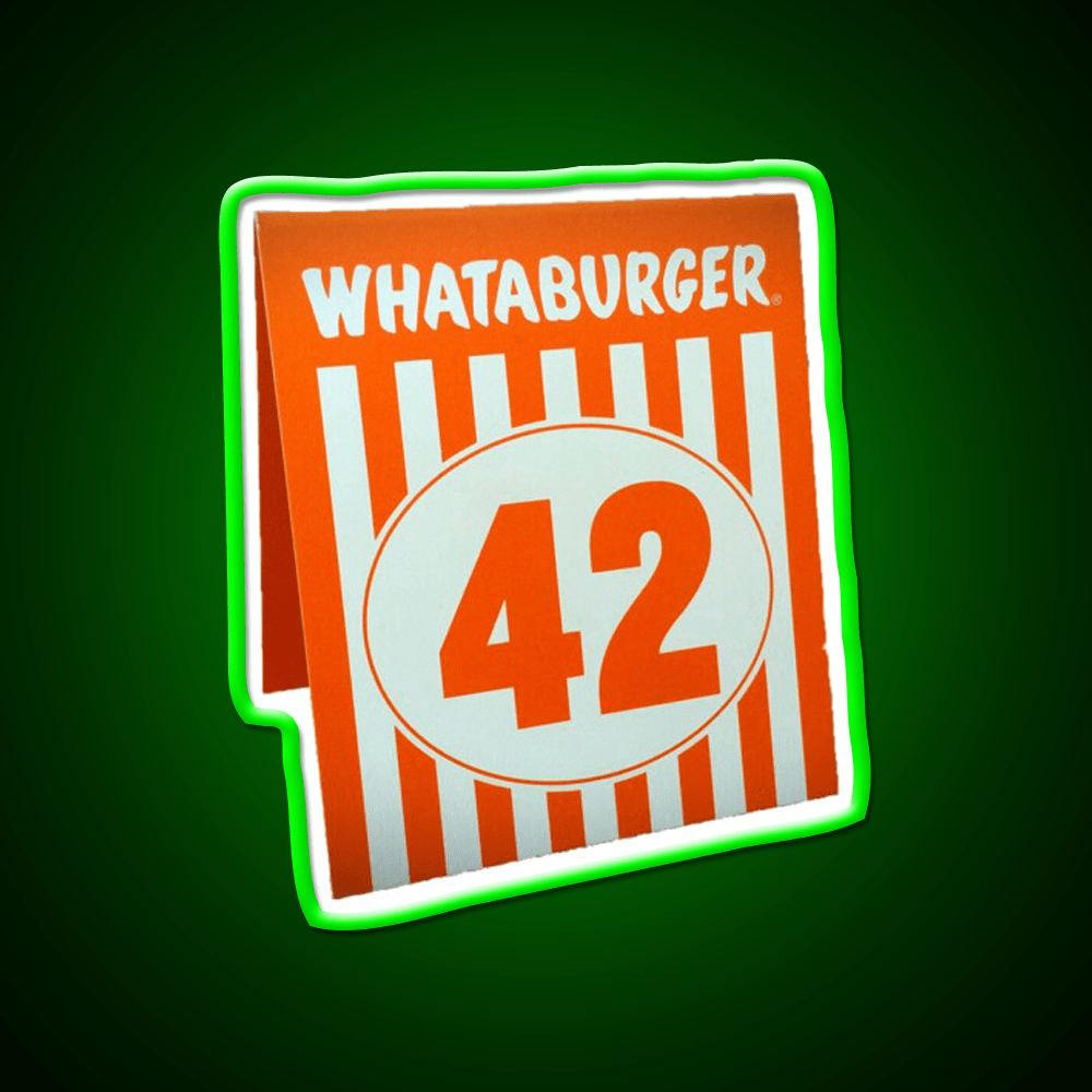 Whataburger Table Tent Fast Food Led Neon Sign For Burger Place Rgb Color - Shineneon