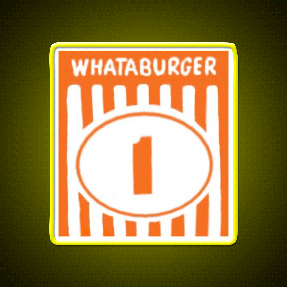 Whataburger Tent Fast Food Led Neon Sign For Burger Place Rgb Color - Custom LED neon sign front view