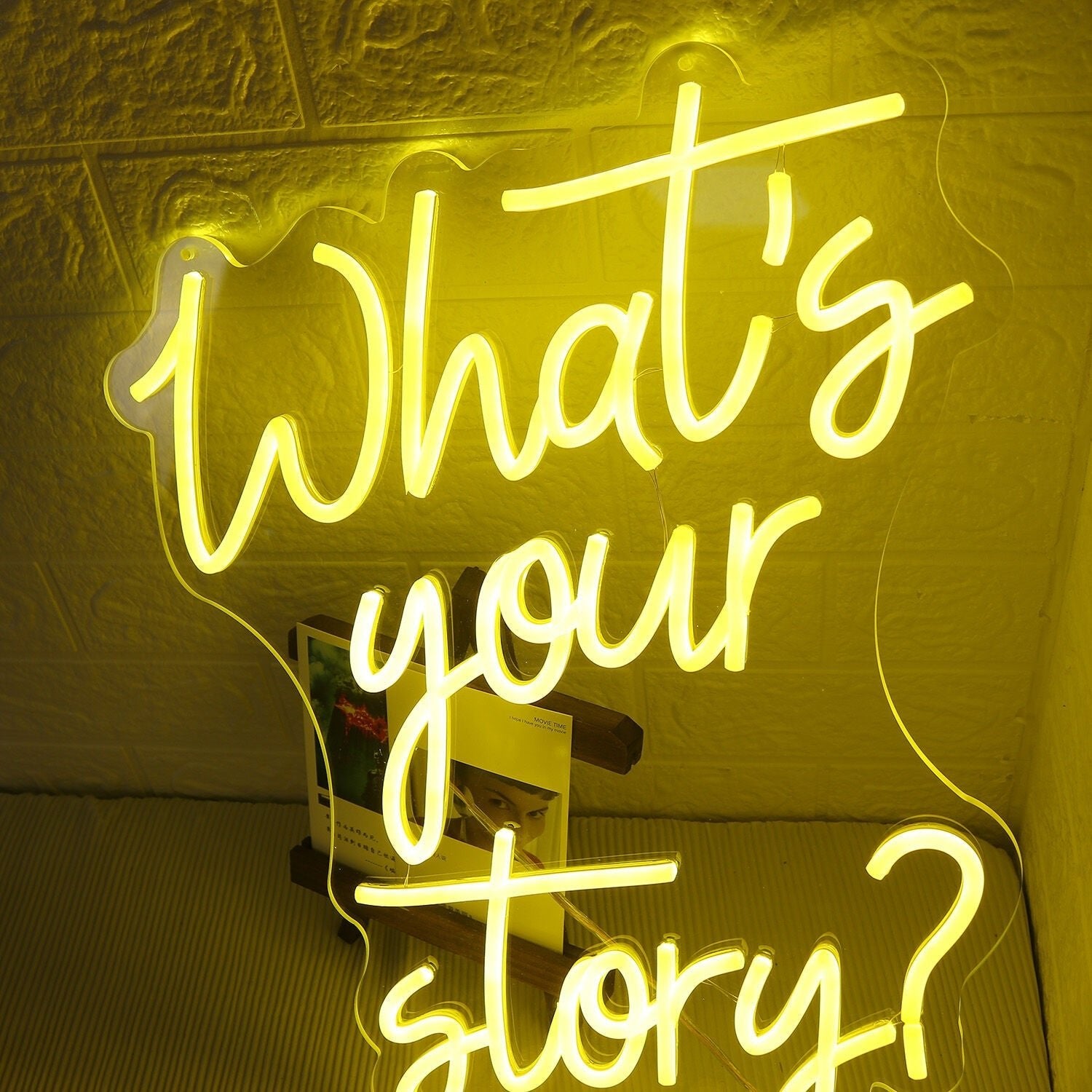 Whats Your Story Yellow Led Neon Sign - Shineneon