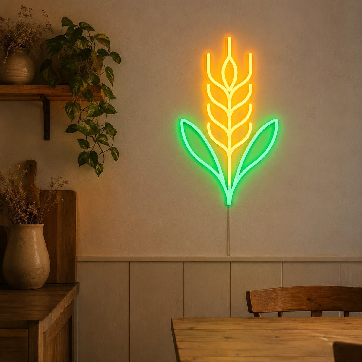 Wheat Ear With Leaves LED Neon Sign - Shineneon