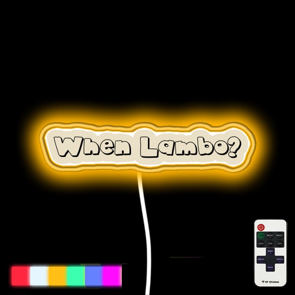 When Lambo Empty Led Neon Sign - Shineneon