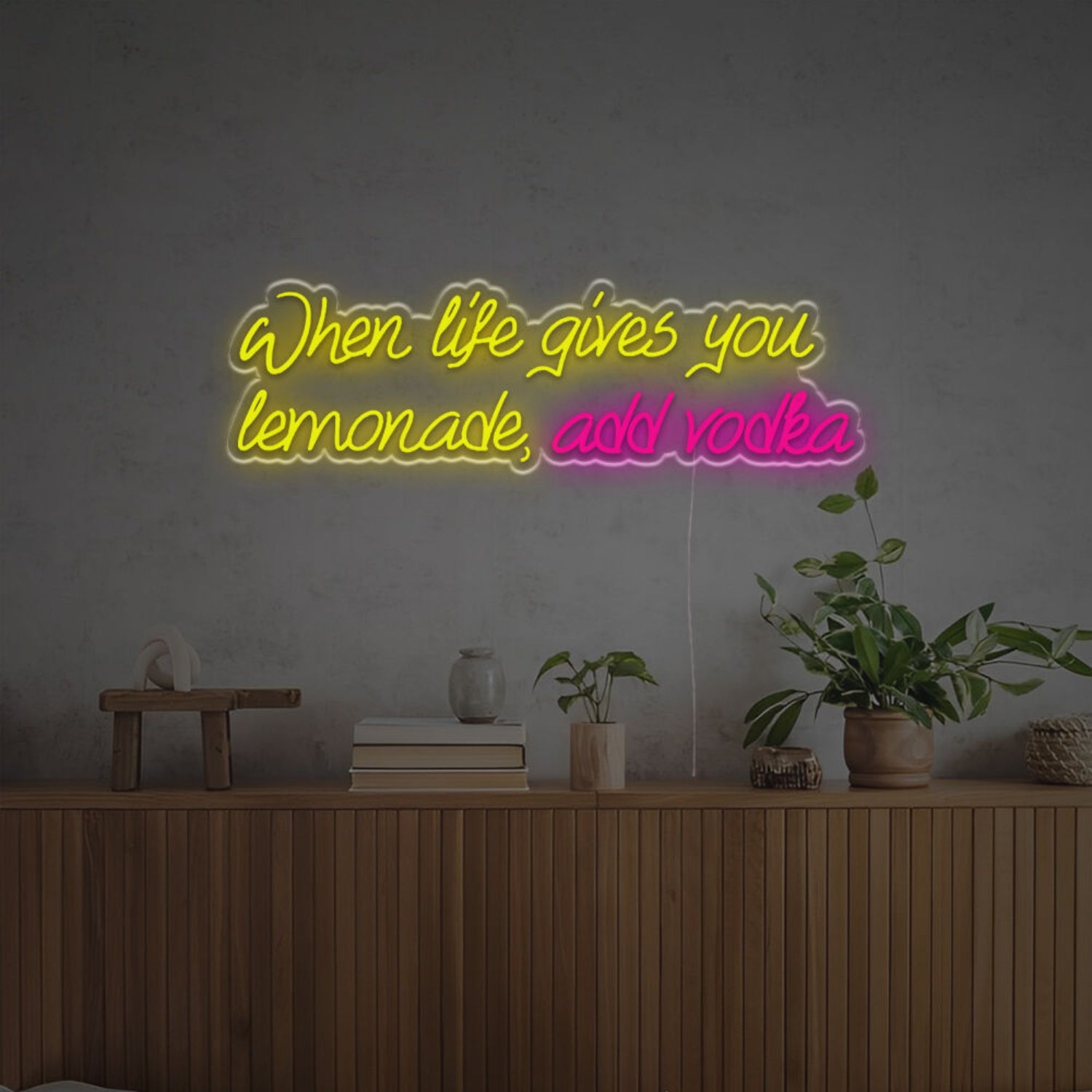 When Life Gives You Lemonade Add Vodka Led Neon Sign | Shineneon