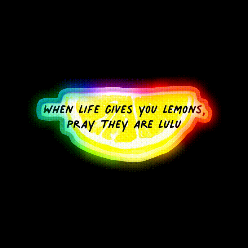 When Life Gives You Lemons Lulu Lemon Slice Gym Fitness Led Neon Sign Rgb Color