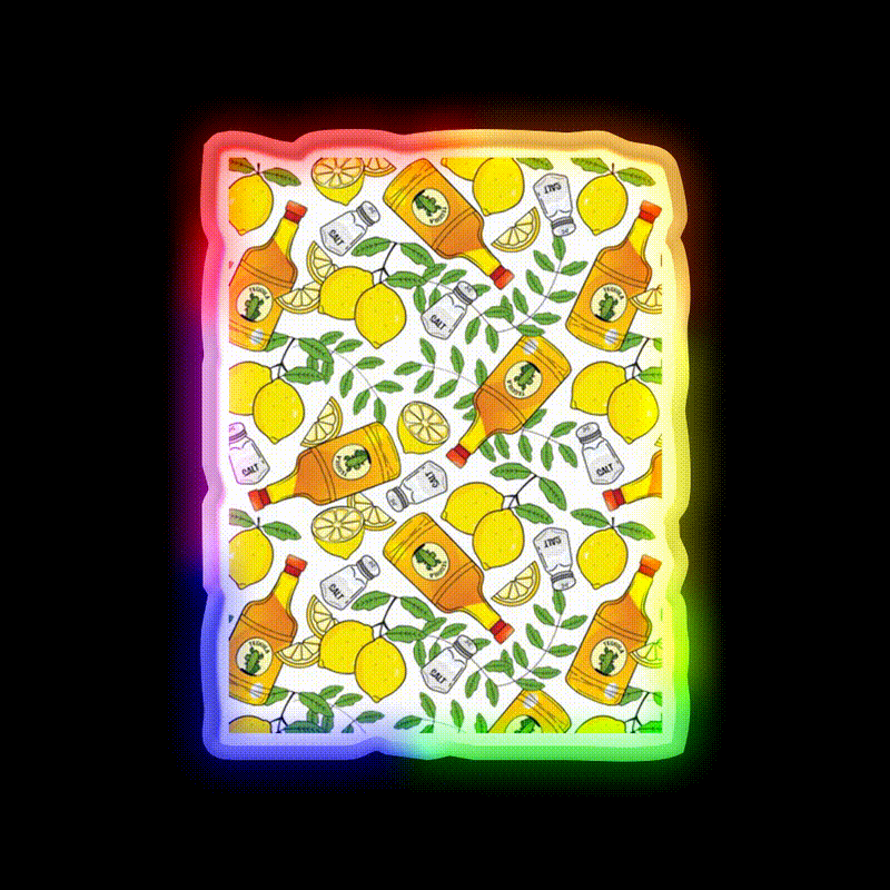 When Life Gives You Lemons Party Drink Tequila Led Neon Sign Bar Wall Light Rgb Color - LED neon sign close-up detail