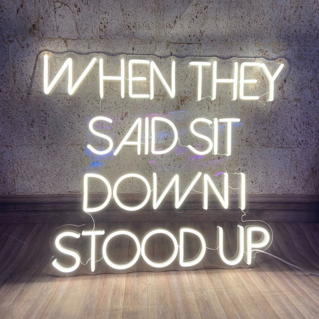 When They Said Sit Down I Stood Up Led Sign Business Neon Sign - Shineneon