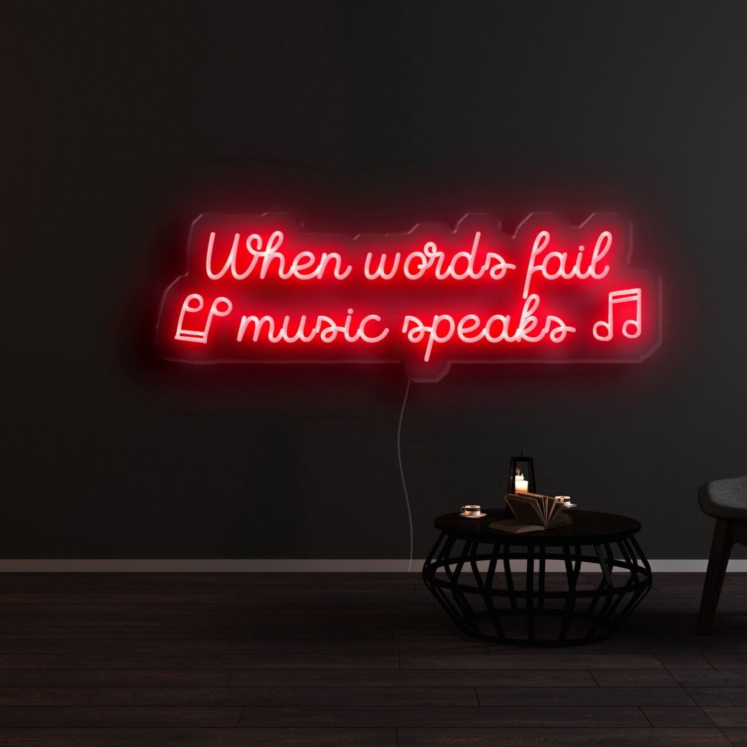 When Words Fail Music Speaks Led Neon Sign | Shineneon