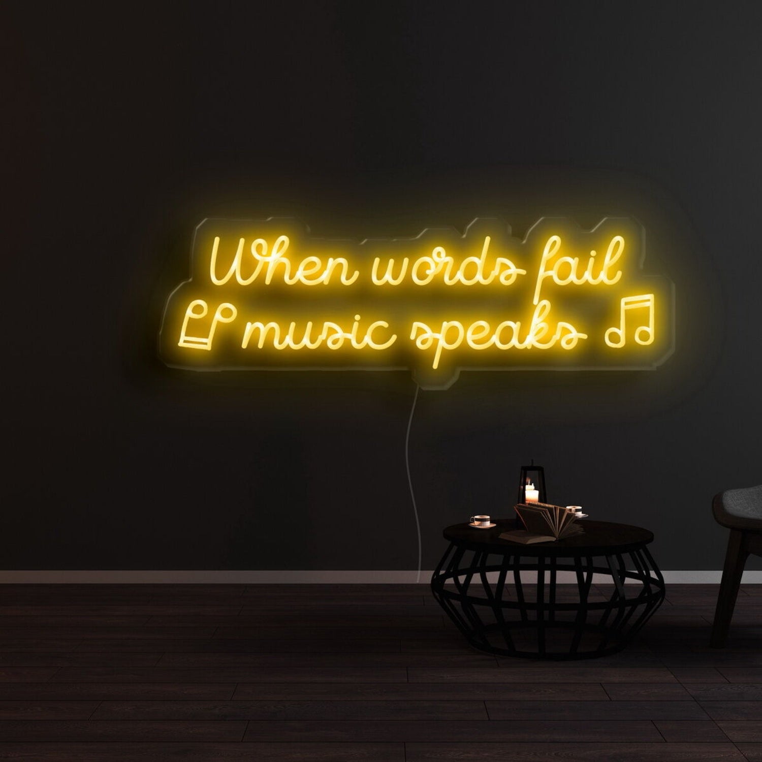 When Words Fail Music Speaks Led Neon Sign | Shineneon