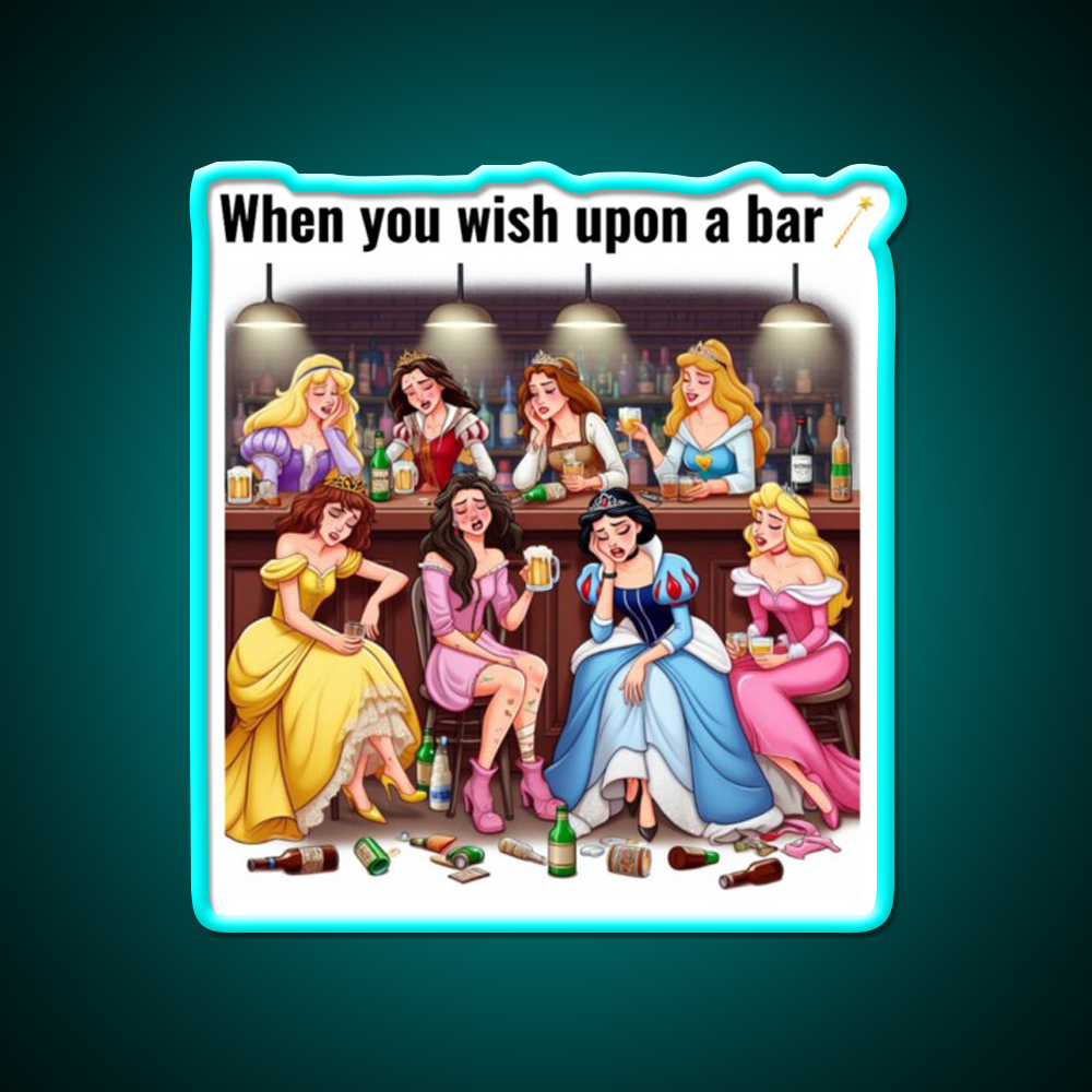 When You Wish Upon A Bar Man Cave Bar Led Neon Sign Rgb Color