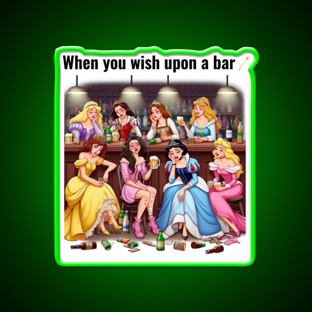 When You Wish Upon A Bar Man Cave Bar Led Neon Sign Rgb Color
