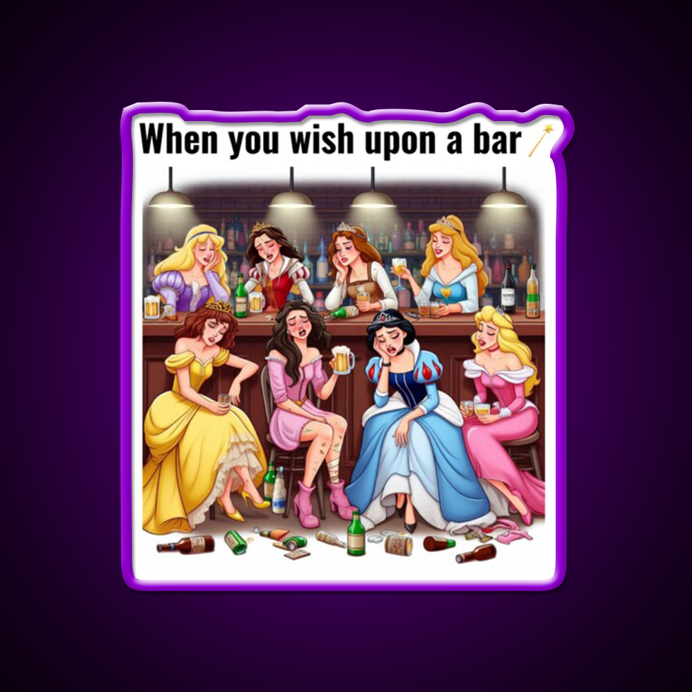 When You Wish Upon A Bar Man Cave Bar Led Neon Sign Rgb Color