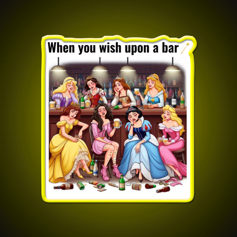 When You Wish Upon A Bar Man Cave Bar Led Neon Sign Rgb Color