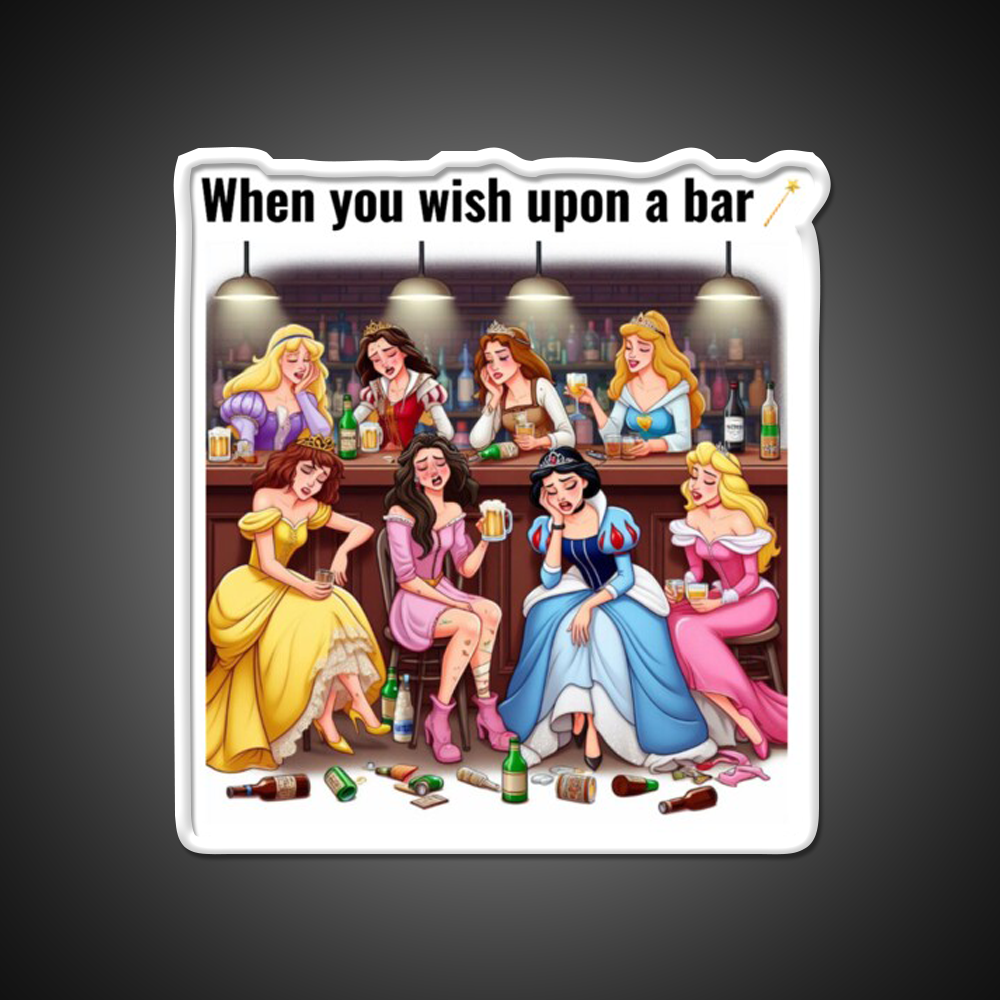 When You Wish Upon A Bar Man Cave Bar Led Neon Sign Rgb Color