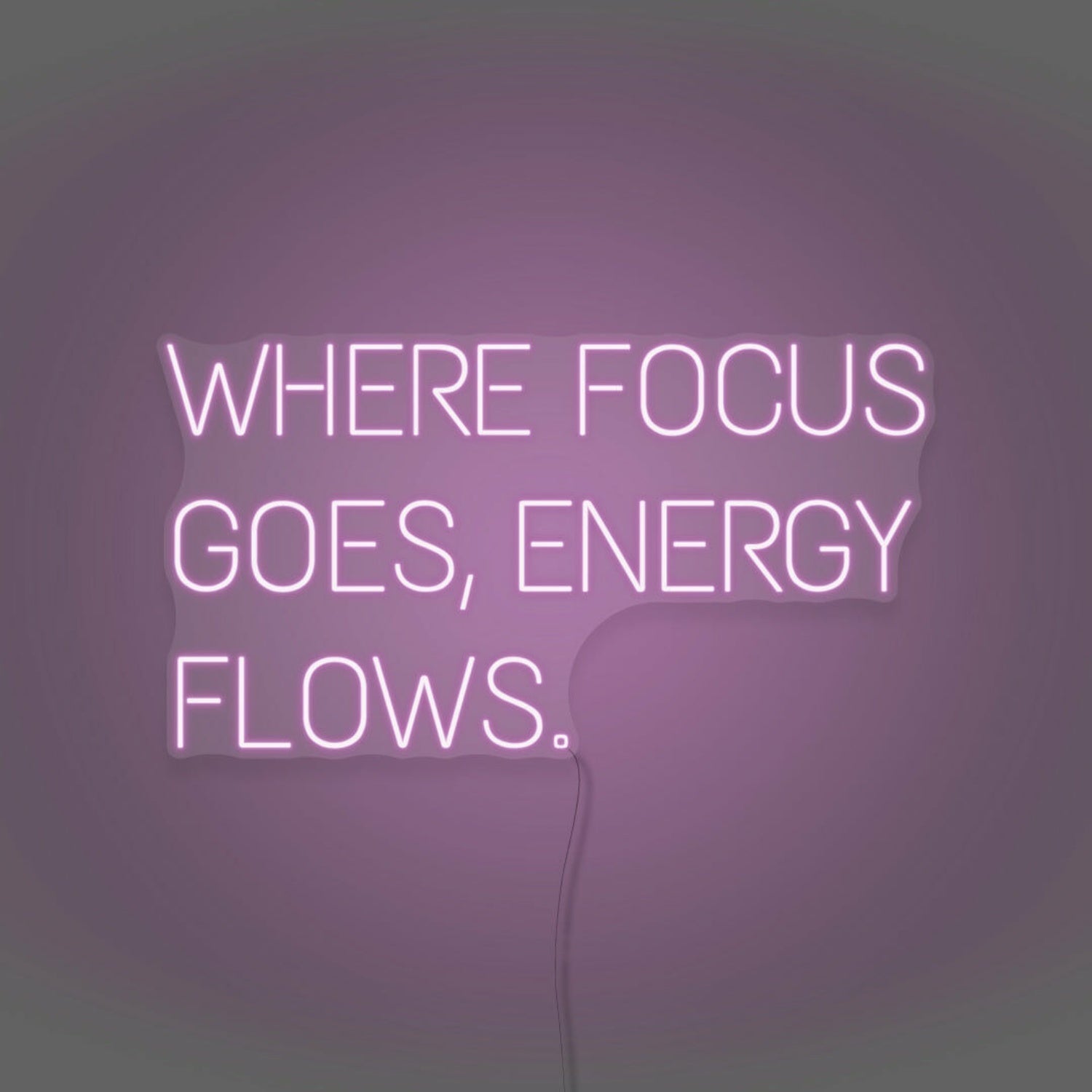 Where Focus Goes Energy Flows Led Neon Sign - Shineneon