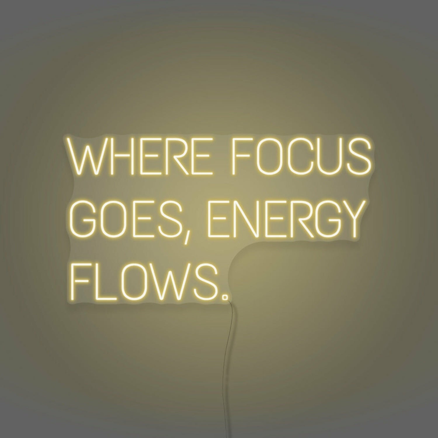 Where Focus Goes Energy Flows Led Neon Sign - Shineneon