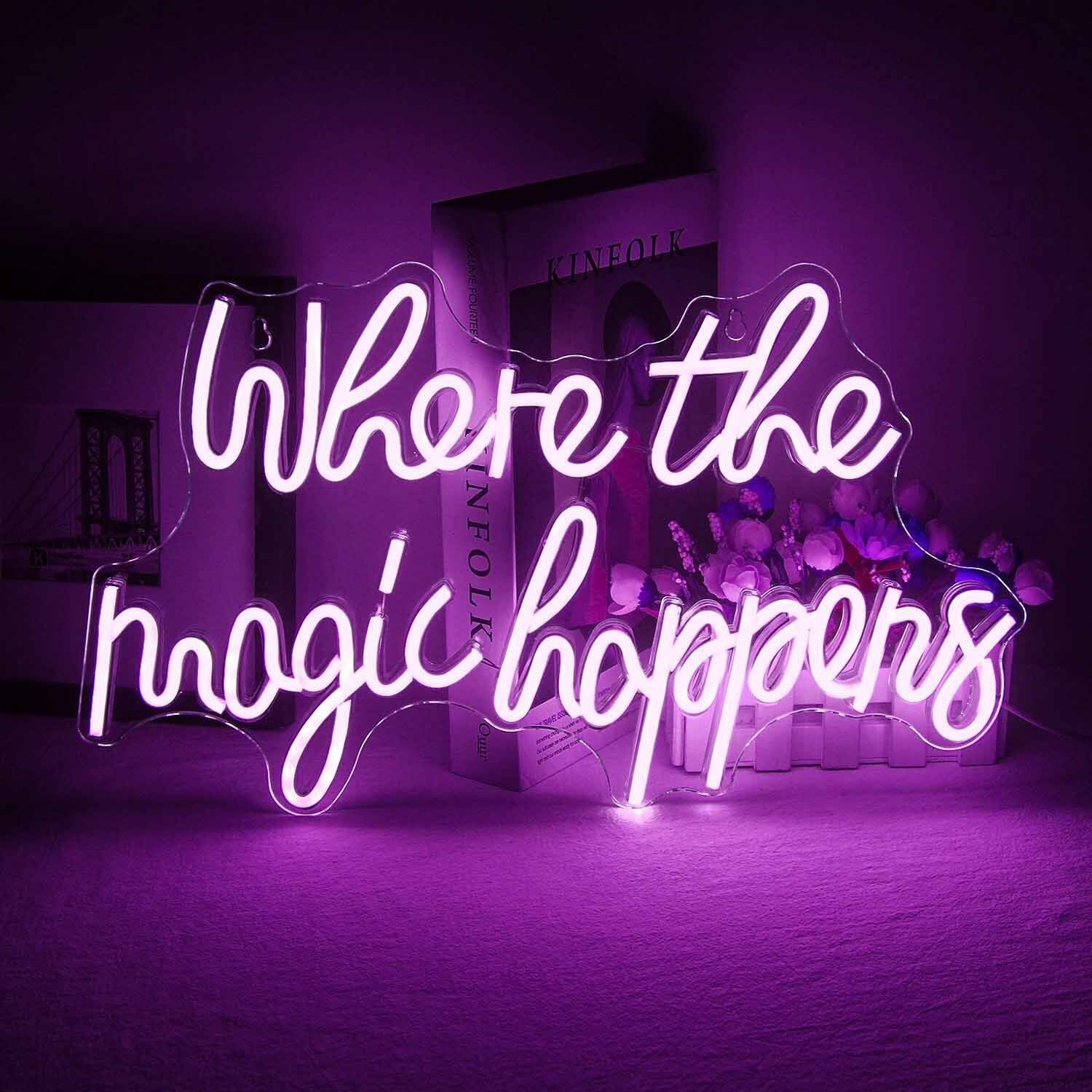 Where The Magic Happens Wedding Room Decor Neon Sign | Shineneon