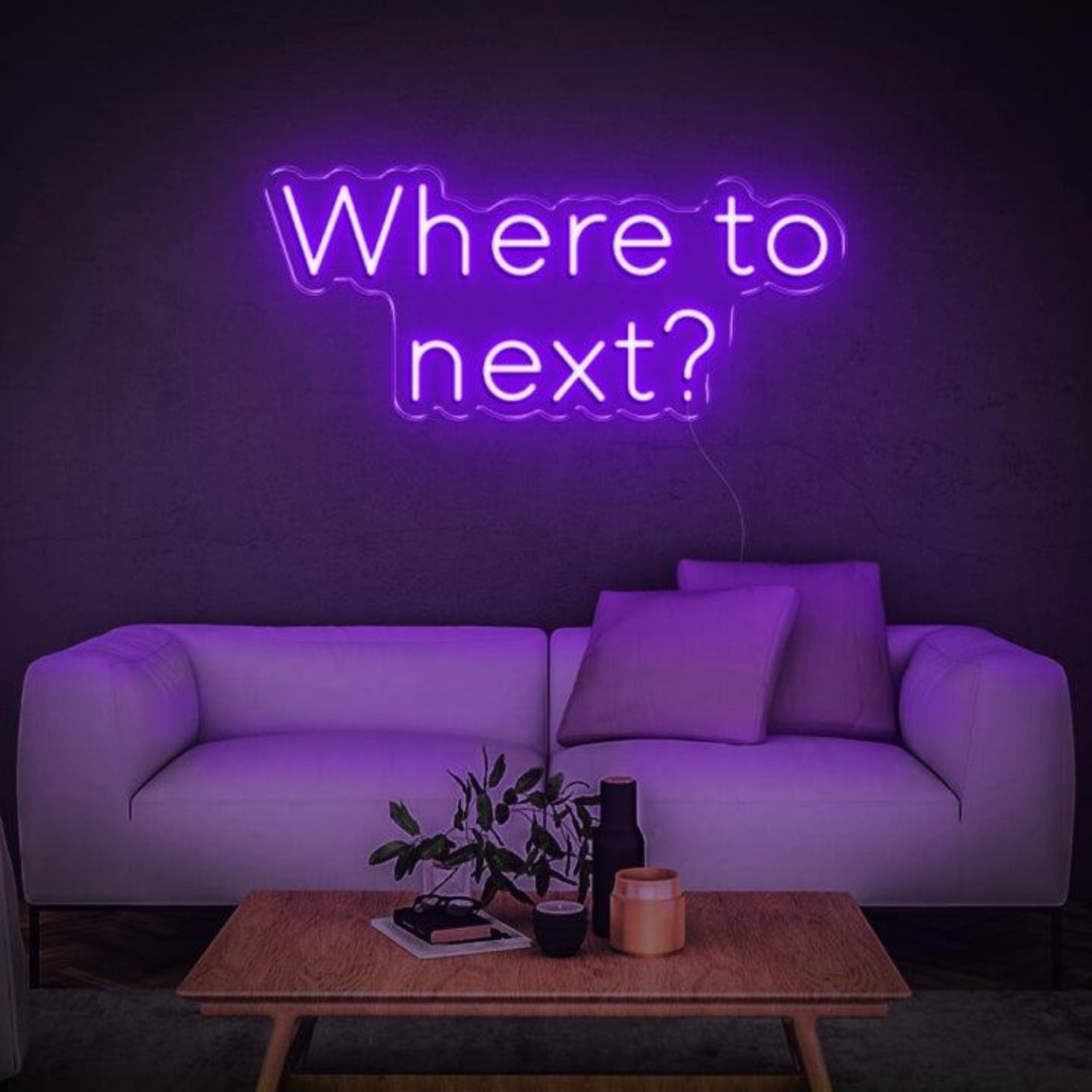 Where To Next Purple Led Neon Sign For Indoor Home Decor | Shineneon