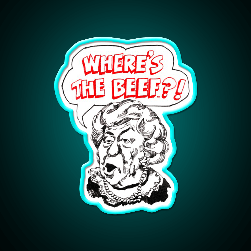 Wheres The Beef Fast Food Led Neon Sign For Burger Place Rgb Color - Shineneon