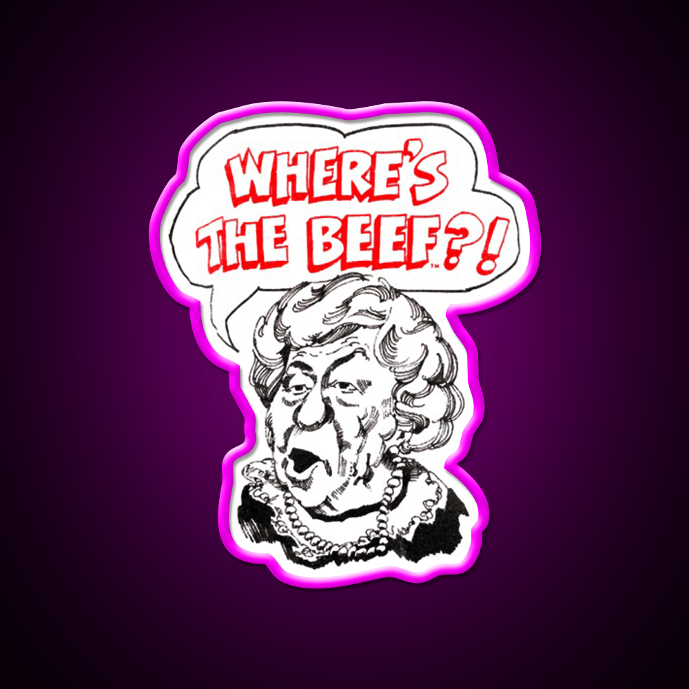 Wheres The Beef Fast Food Led Neon Sign For Burger Place Rgb Color - Shineneon