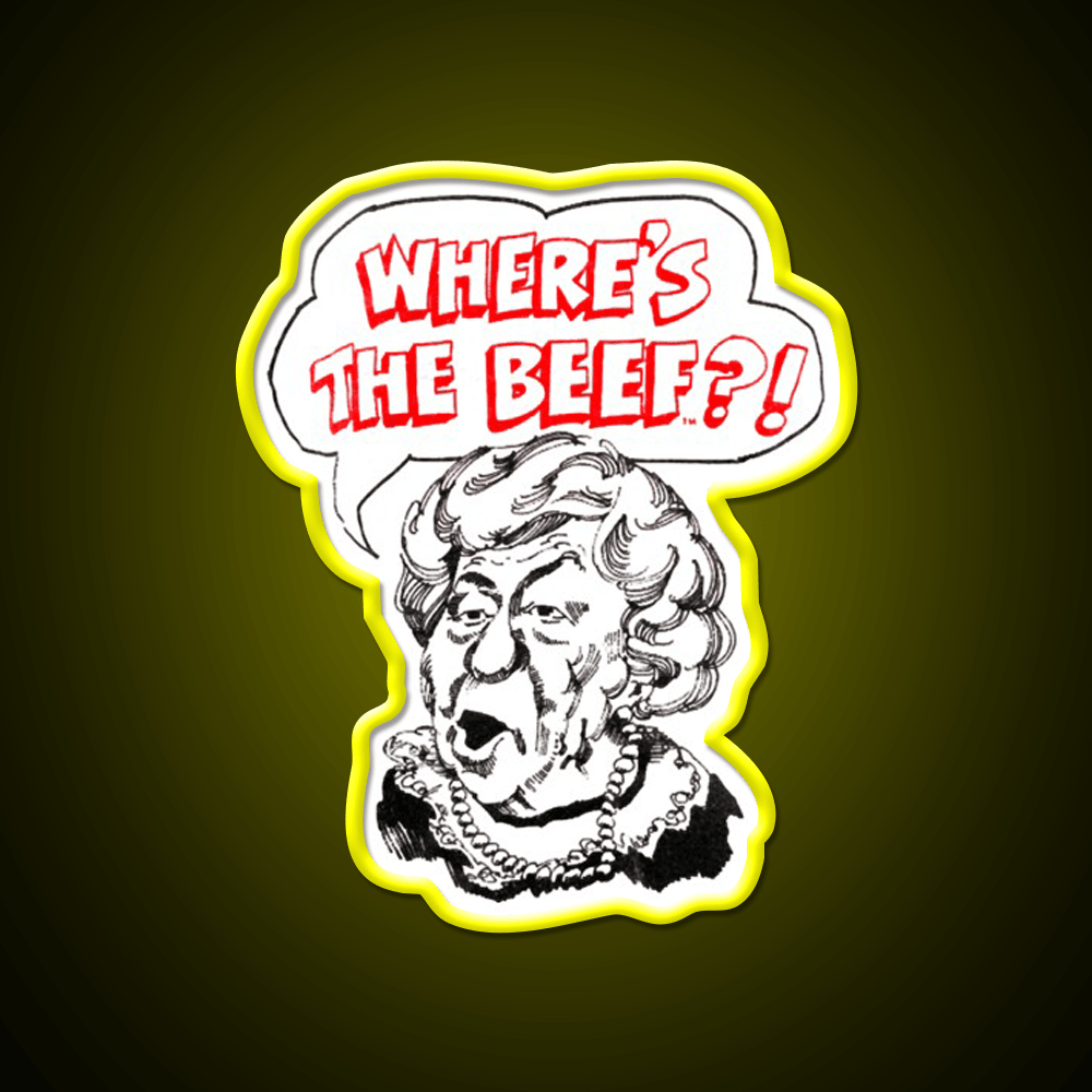 Wheres The Beef Fast Food Led Neon Sign For Burger Place Rgb Color - Shineneon