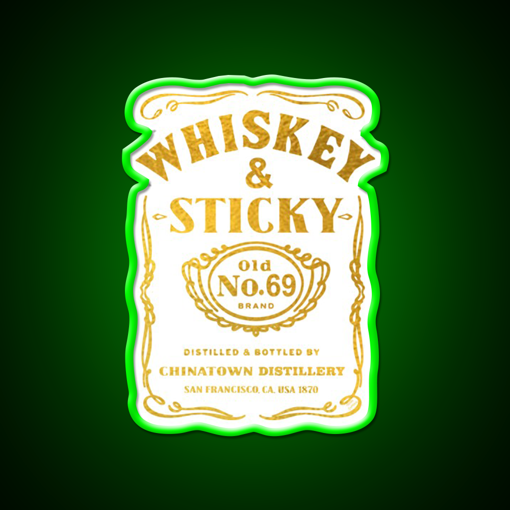 Whiskey And Sticky Gold Asian Cultural Led Neon Sign Rgb Color - LED neon sign view 8