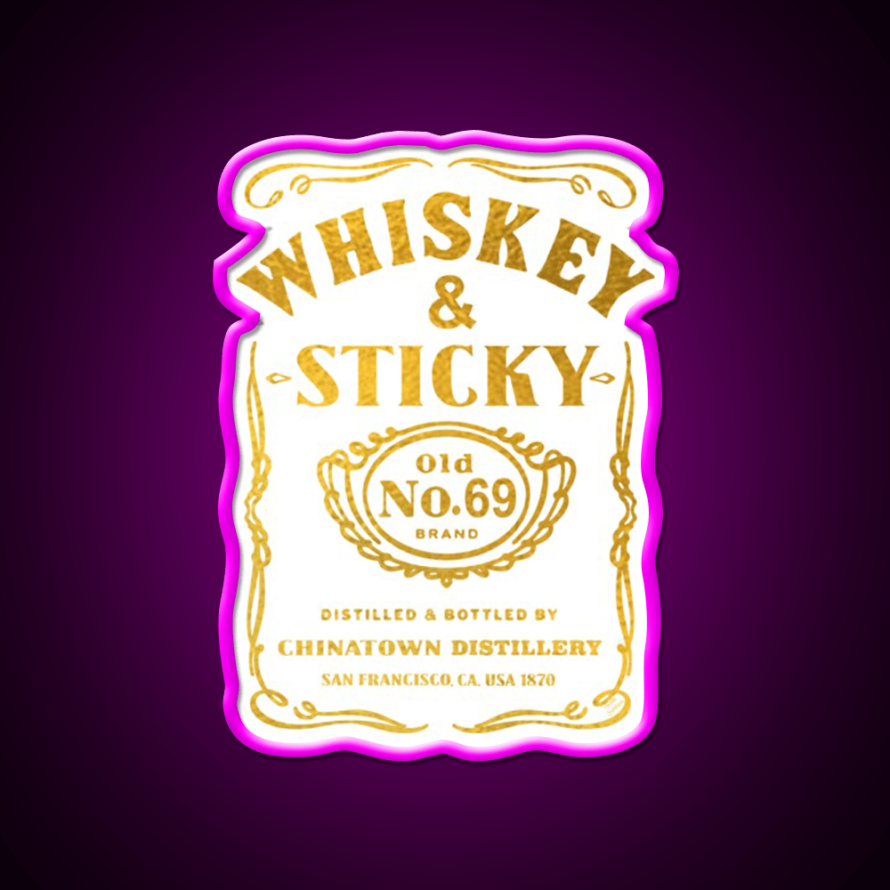 Whiskey And Sticky Gold Asian Cultural Led Neon Sign Rgb Color - Shineneon