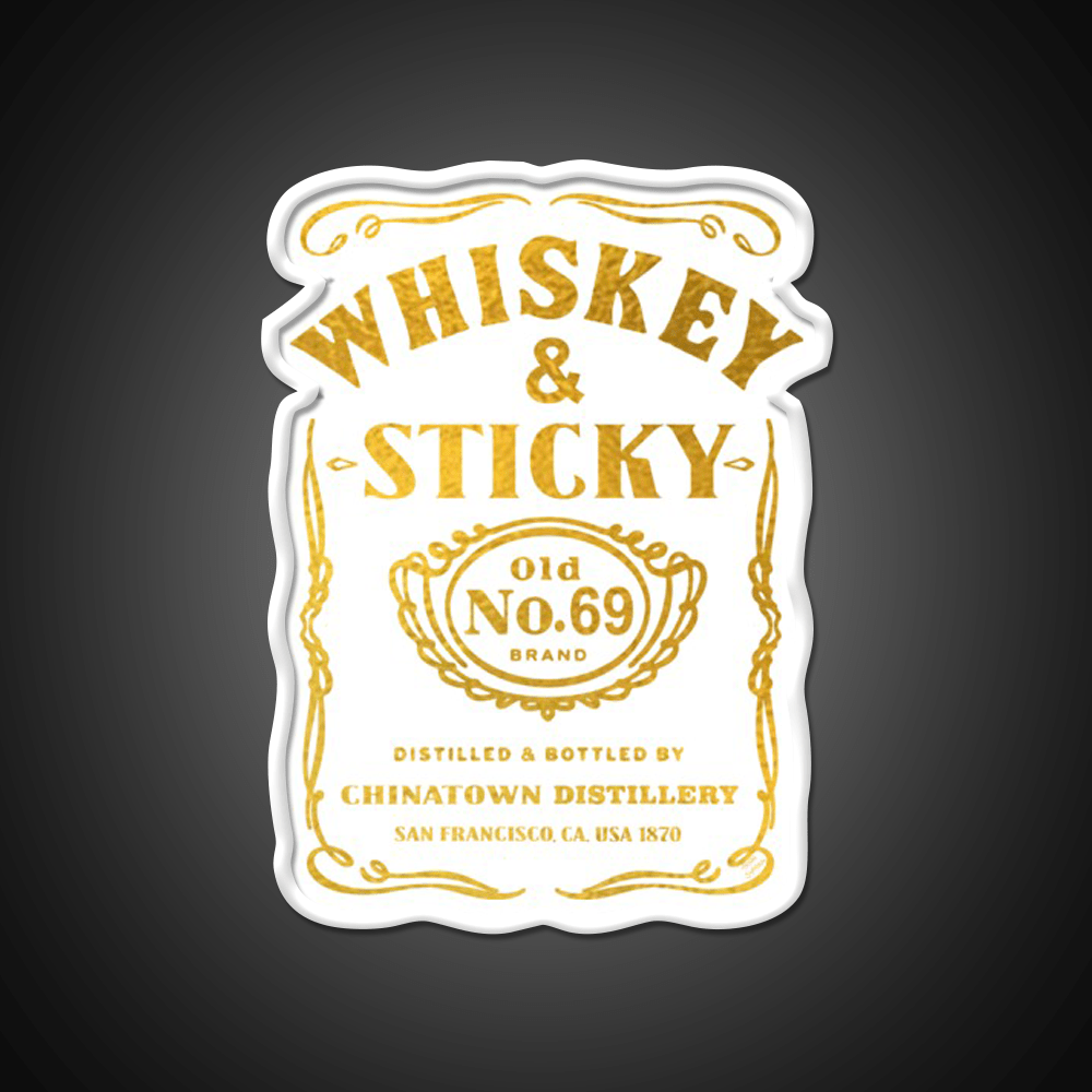 Whiskey And Sticky Gold Asian Cultural Led Neon Sign Rgb Color - Shineneon
