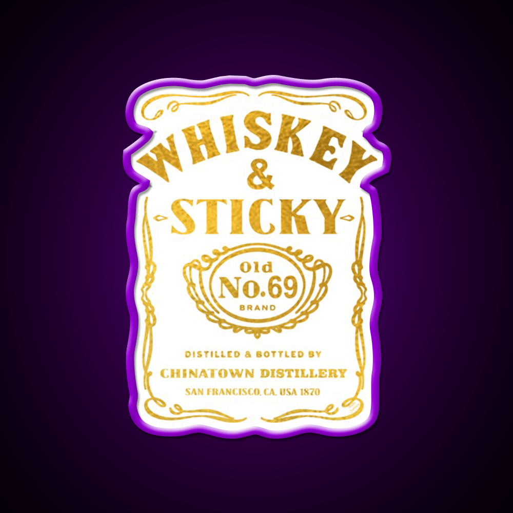 Whiskey And Sticky Gold Asian Cultural Led Neon Sign Rgb Color - Shineneon