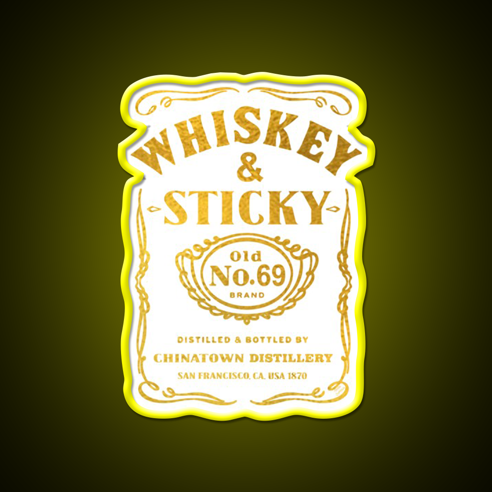 Whiskey And Sticky Gold Asian Cultural Led Neon Sign Rgb Color - LED neon sign view 7
