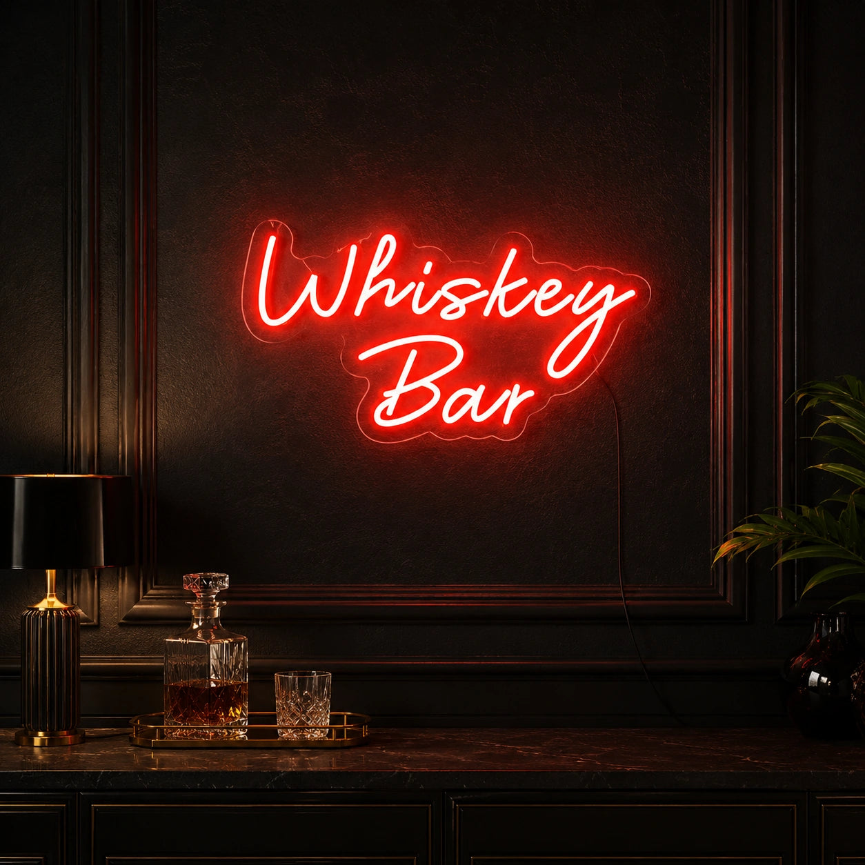 Whiskey Bar Neon Sign Wall Art LED Neon Sign high-converting product image